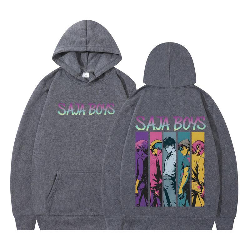 KPop Demon Hunters Saja Boys Fashion Graphic Hoodie Men Women Vintage Tracksuit Long-sleeved Loose Casual Oversized Sweatshirt