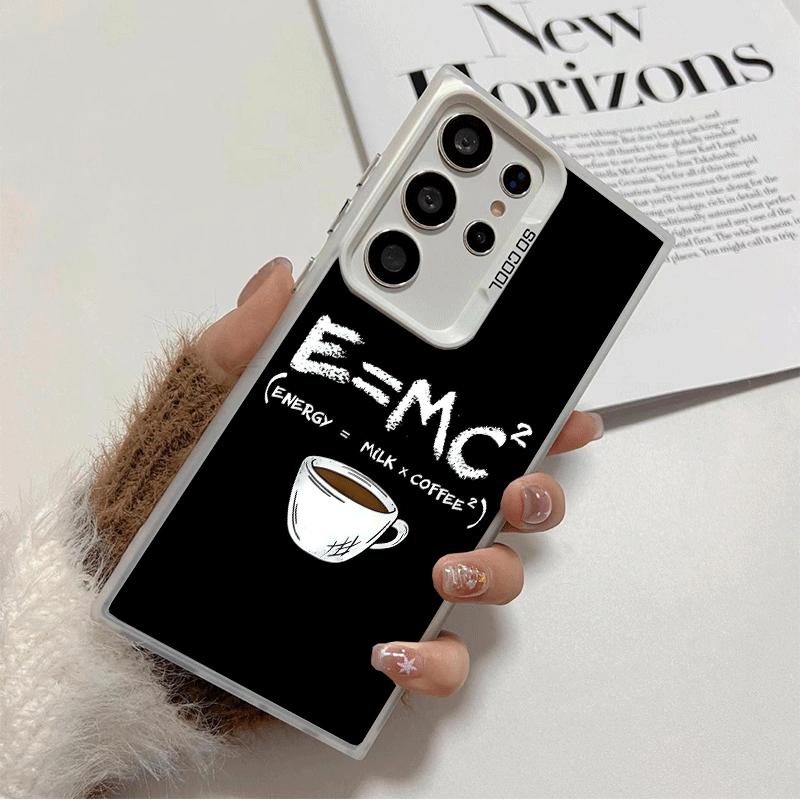 

Black Coffee Fashion Style Shockproof Phone Case for Samsung Galaxy S26 Edge S25 Ultra S24 FE S23 Plus S21 Cover Anti Fall Funda Samsung S21