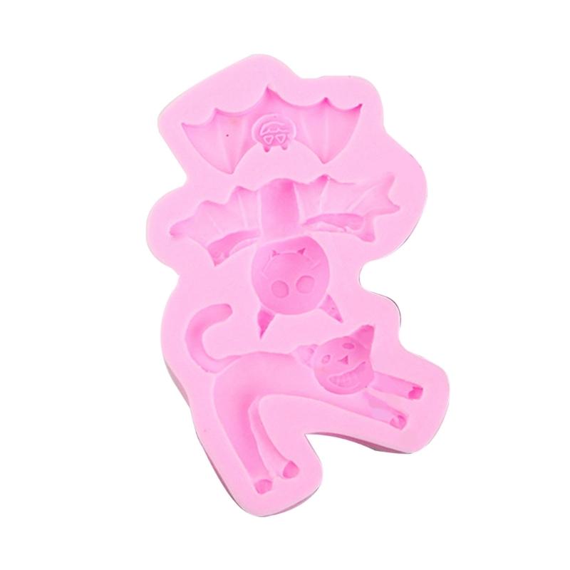 Cartoon Halloween Fondant Chocolate Mold Cake Decorating Tools Skull Bat Tombstone Baking Silicone Mold Easy to Clean