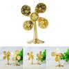 Pinwheels Sculpture Table Desktops Brass Windmill Model Wealth Statue Decors
