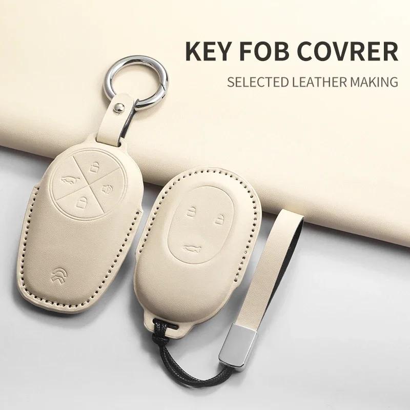 Car Key Case Cover Shell Fob for For Wei Lai NIO ES6 ES7 ES8 ET5 ET7 ET9 EC6 EC7 ET5T EVE EP9 2018-2026 PU Car Key Protector Bag