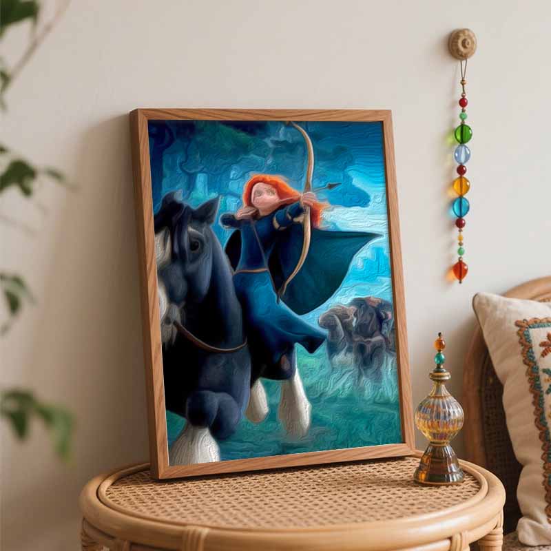 Disney Brave Merida Digital Oil Painting Painting Art Handmade Diy Gift Home Decoration
