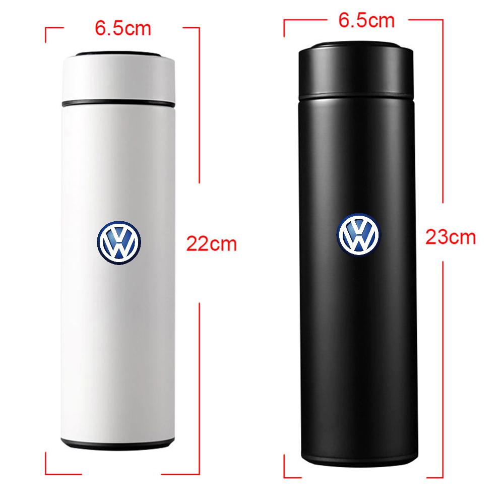 VW Valve Stems Caps Car Thermos Mug Temperature Display Thermal Cup For Volkswagen VW GTI Golf Polo Passat CC Magotan Tiguan Touare KT9