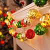 Christmas Fairy String Lights 10/20/40/80 LED Xmas Warm White Light with Santa Claus Tree Snowman Candy Cane Stockings for Indoor Home Party Decor