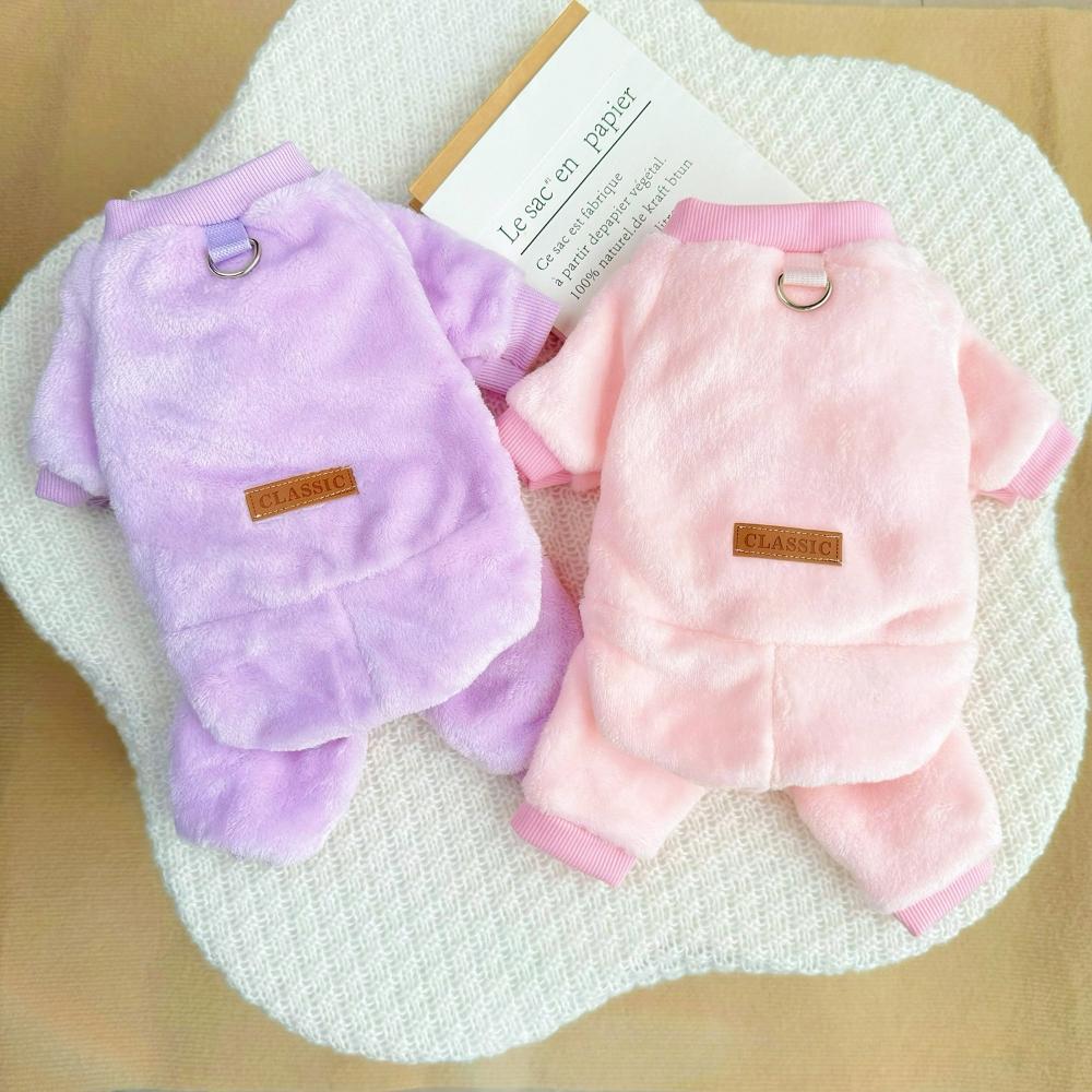 Vestiti invernali per animali domestici in pile felpato pesante caldo da esterno abbigliamento per cani gatti morbido confortevole autunnale per cuccioli cani di taglia piccola media