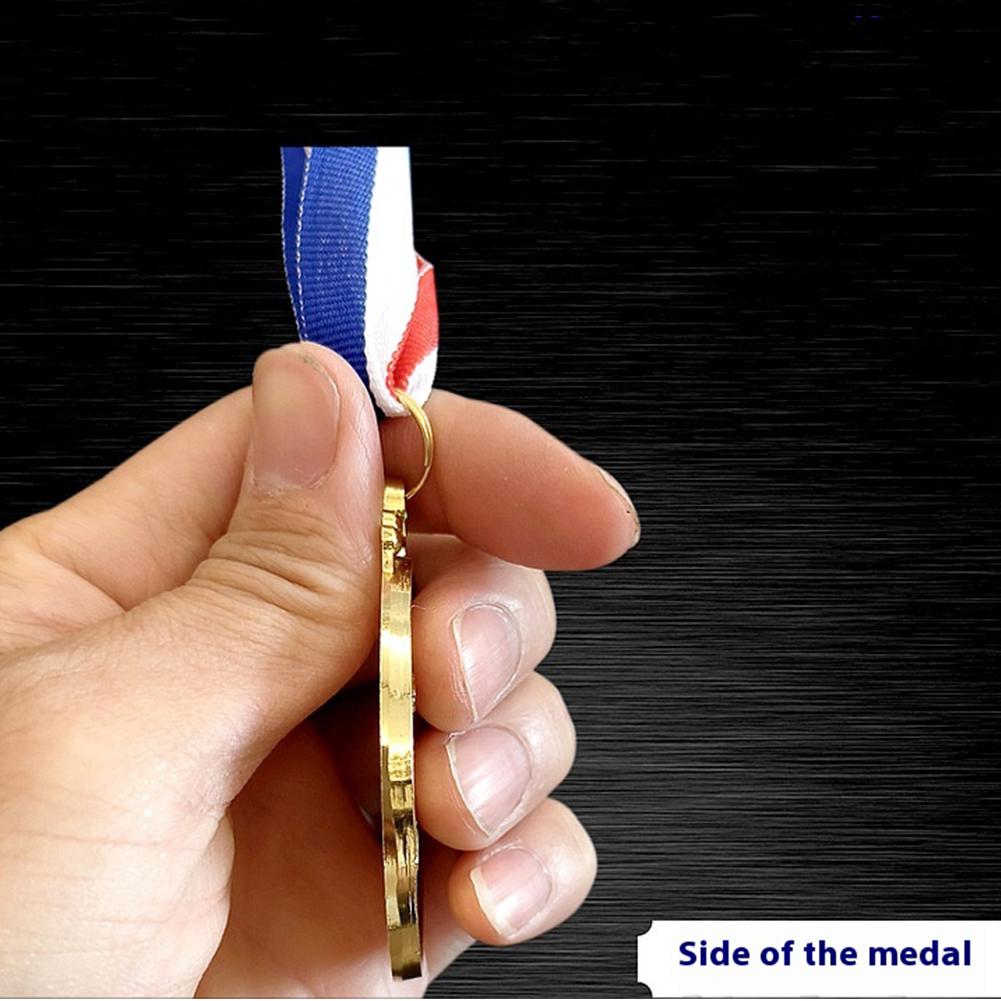 10Pcs Baseball Medals Award Medals 5cm Competition Prize Medals with Neck Ribbon Baseball Memorial Medal for Party Favors
