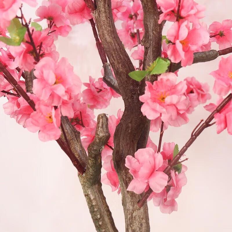 Set mit 10 künstlichen rosa Pfirsichblütenzweigen