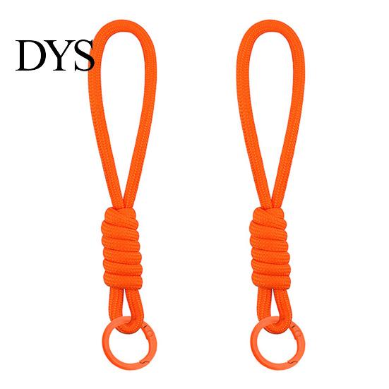 High Elasticity Rope Strap 2Pcs Braided Pendant Lightweight High-Elastic Keychain Holder with Soft Touch Wrist Reinforced Knot Design Macaron