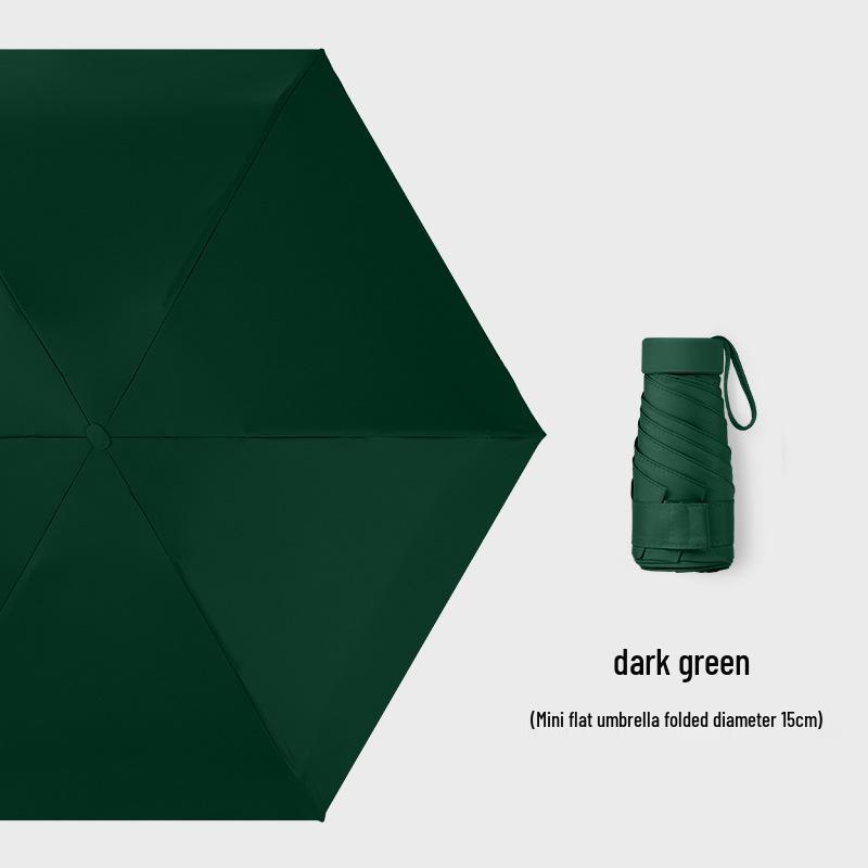 Customizable Six-Fold Vinyl Sunshade UV Protection Umbrella: Versatile Rain/ Shine Folding Gift
