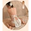 New Sex Underwear Women's Sexy Hollowed-out Cheongsam Stand-up Collar Drawstring Hip Wrap Pure Desire Antique Hanfu Uniform Pajamas Set