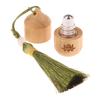 1 ml Bambusroller Leere Flasche Hautpflegebehälter Antiker Stil Roll-on-Flaschen Kleine Parfüm Ätherisches Öl Mit Anhänger