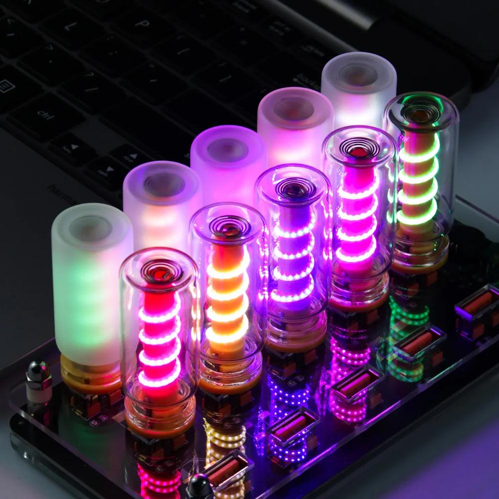 5V USB Flammen-Nachtlicht Mattes Klares Glas Dimmbar Touch-Steuerung für Auto Zuhause Zimmer Laptop PC Festival Dekoration