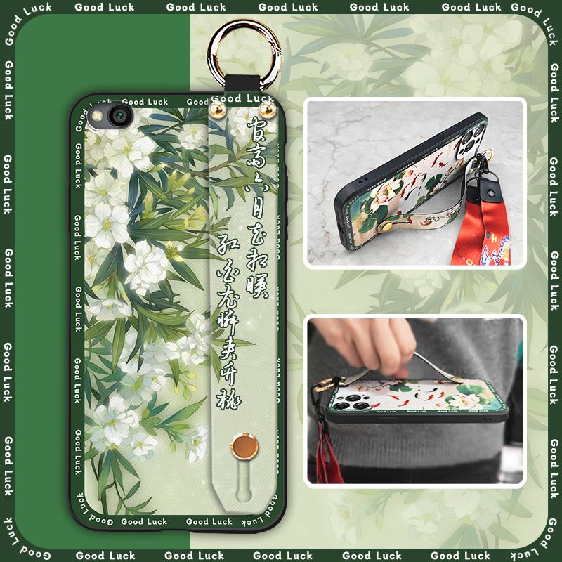 Protective Shockproof Phone Case For Xiaomi Redmi GO Back Cover Soft case Waterproof Fashion Silicone Lanyard For Mom