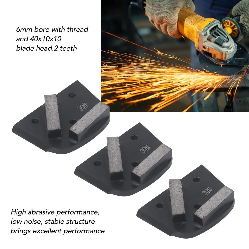 Grinding Shoes 30 Grit  Grinding Shoes 2 Teeth  Polishing Shoes Block Tool for Concrete Paint Floor