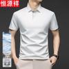 Hengyuanxiang Men's Seamless Ice Silk Polo Shirt