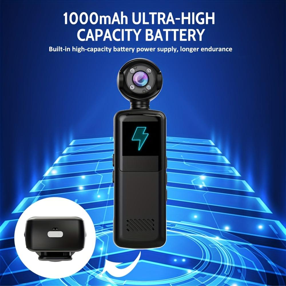 1080P Full HD Action Camera, Mini Body Camera with Video with Night Vision for Vlogging, 180 Rotatable Lens, Suitable for Traveling Cycling Motorcycle