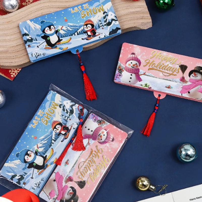 2Pcs Holiday Red Envelope 10-Slot Christmas Money Bag And Gift Card Clip Perfect For Christmas Birthdays And Thanksgiving