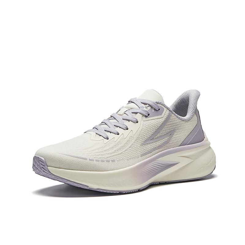 New Anta Cushioning Wear Resistant Low Top Running Shoes Women's Ivory White 922435517-1