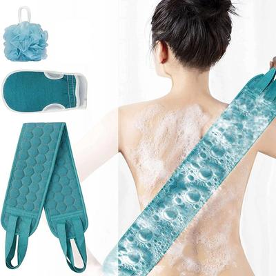Exfoliating Body Scrubber Set - Includes Back Scrubber, Bath Glove and Shower Bath Sponge Loofah
