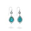 Turquoise Dangle Earrings: Sterling Silver, Blue Topaz Gemstone