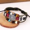 Vintage Personalized Cowhide Bracelet Fashion Beaded Leather Bracelet