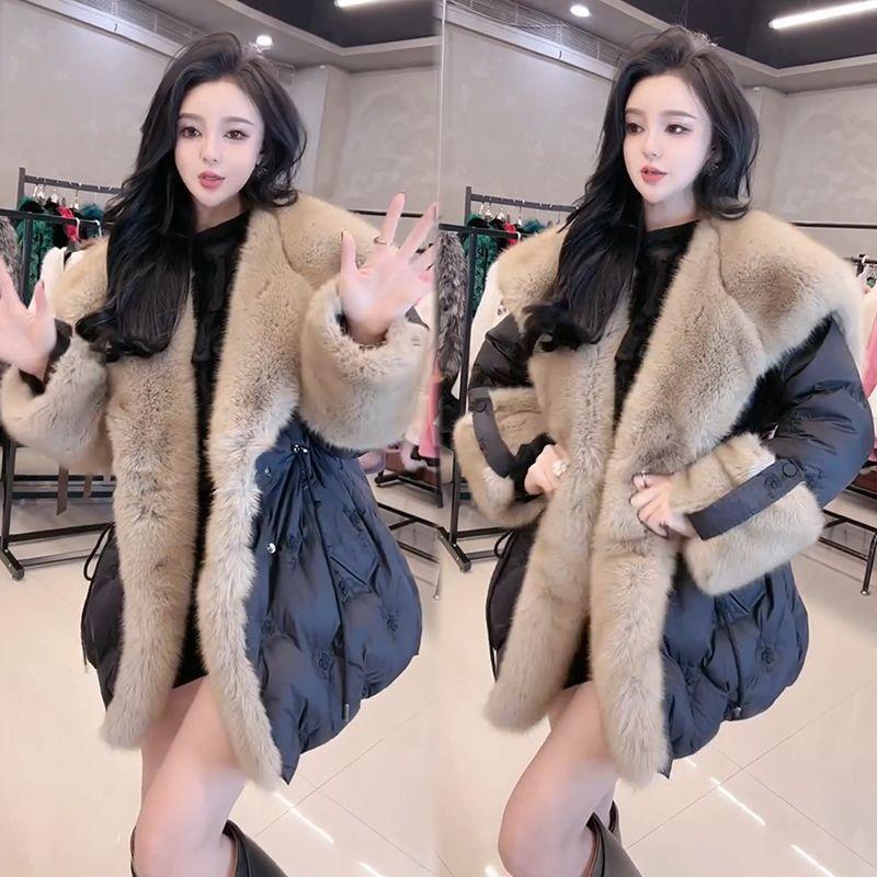 Winter new cotton clothes imitation fur jacket women's large size loose thickened popular coat