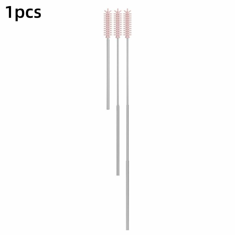 Heat Resistant Silicone Straw Brush 304 Stainless Steel Tube Cleaner  Straw Maintenance