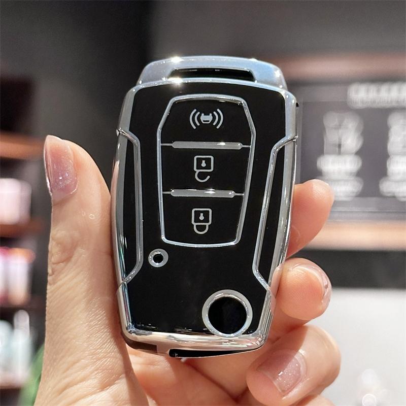 

Чехол для ключей из ТПУ для корейского Ssang Yong, чехол для ключей SsangYong Kyron 2 Sanka Actyon Korando Tivoli, чехол для дистанционного ключа чёрный