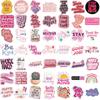 10/30/50PCS Kawaii Encourage Pink PVC Sticky Sticker Aesthetic DIY Stationery Decoration Scrapbooking School Supplies for Kids