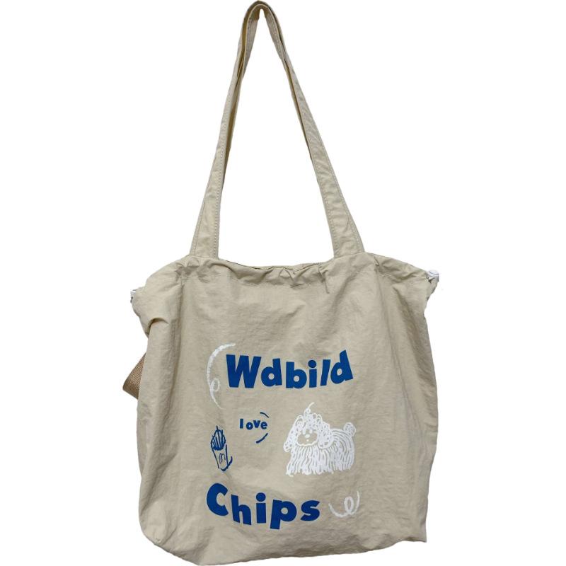 

Large-capacity drawstring bundle tote bag, female junior and high school students class tutoring bag, lightweight casual shoulder bag single package