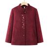 Elegant Textured Single-Breasted Floral Blouse for Women