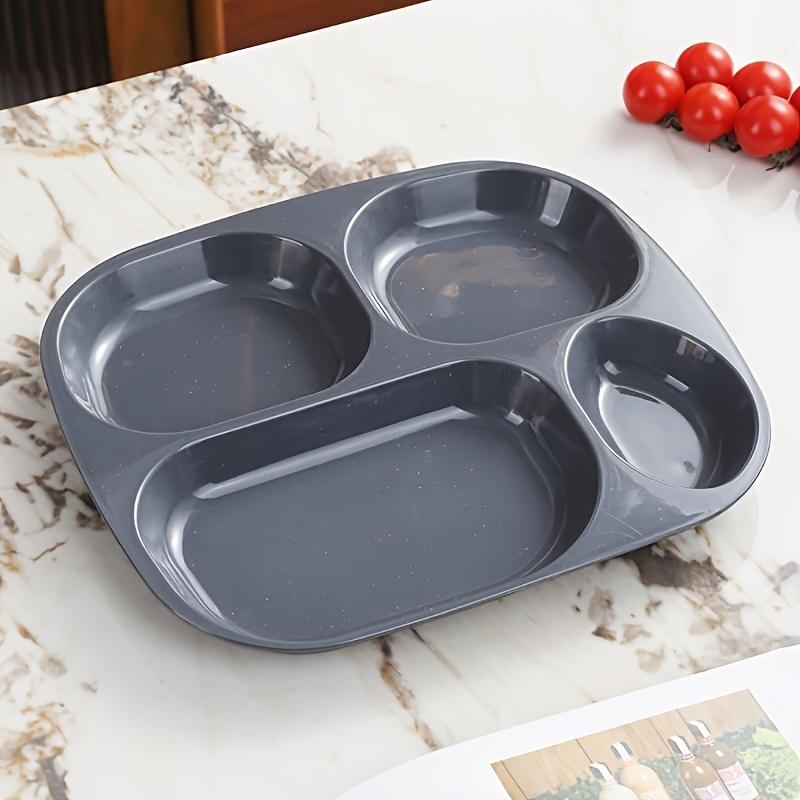 1PC Drop- Divided Plates, Microwave & Dishwasher Safe, Lightweight Plastic Picnic Plates Made of Healthy Materials