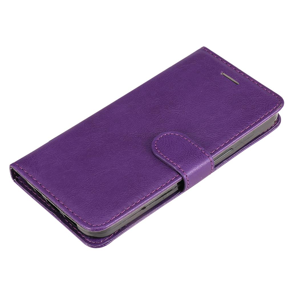For Oppo Reno12 F 4G Case Solid Color Leather Mobile Cover Wallet Stand with Strap