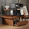 Minimalistisch Houten Koffiehoek Plankje Met Opberglade Verhoogd Standaard Voor Thuis Barista's Moderne Keuken Bekerhouder Opbergrek