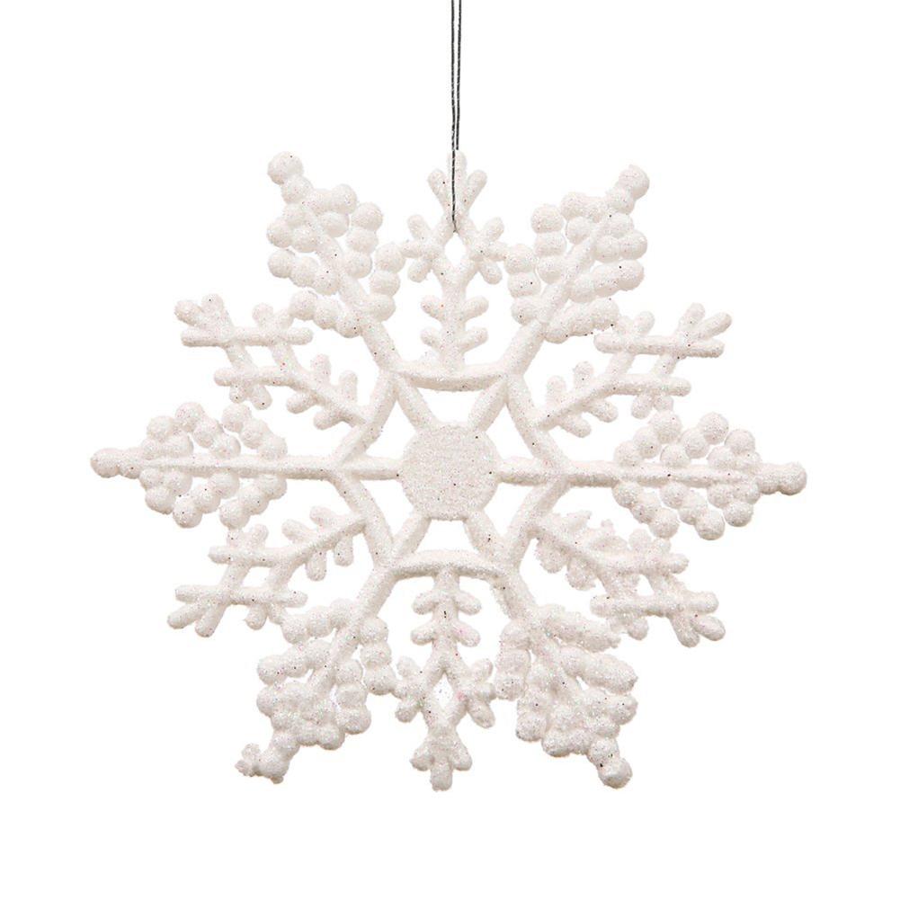 36pcs 4 Inch/10cm Snowflake Shaped Ornaments Christmas Tree Decoration