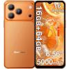Smartphone BLACKVIEW WAVE 7C 6,56" 16Go + 64 Go/até 2To 5000mAh Android 16 32MP Telefone 4G Dual SIM GPS Laranja - Muito bom estado