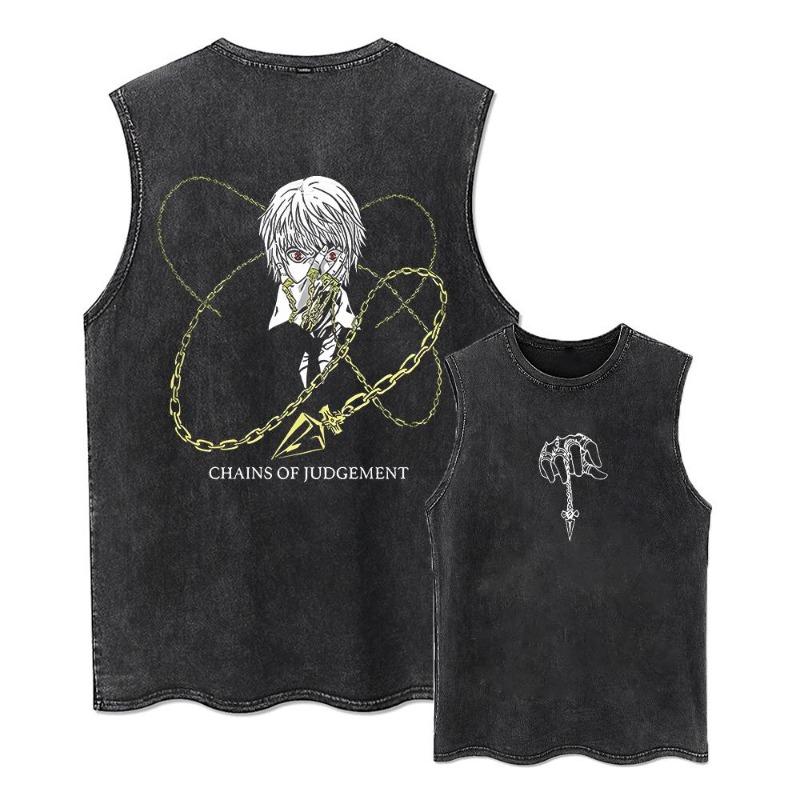 2026 Estate Top Larghi T-shirt Canottiere Stampa Anime T-shirt Uomo Streetwear Vintage Maglietta Nera Harajuku T-shirt Oversize