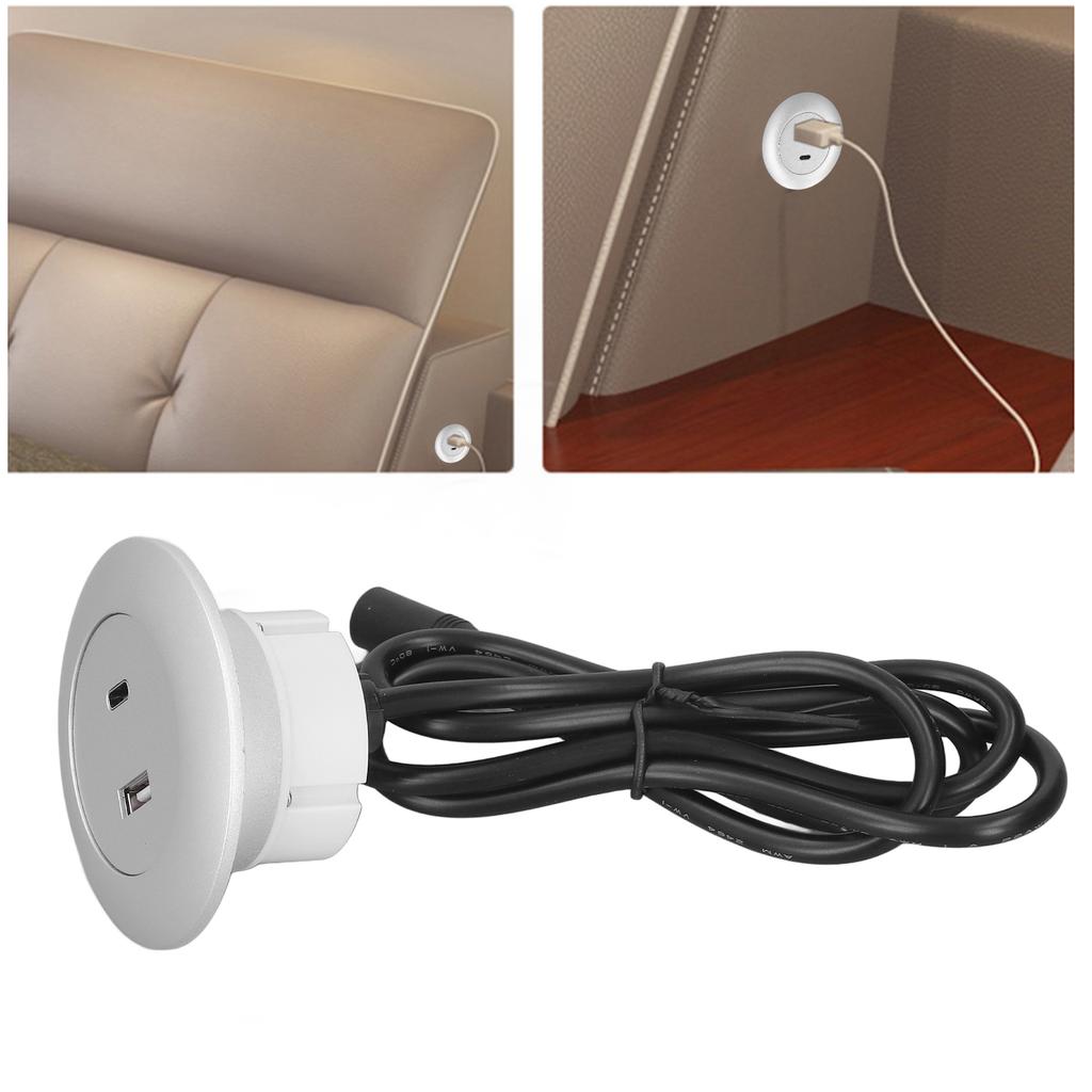 Eingebetteter Lade-Rundanschluss QC3.0 Schnellladung Telefon-Desktop-Ladestation für Zuhause 12?30V 30W