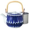 Hasami Ware Teapot, Brushstroke Pattern, Size 4 (with Super Stainless Steel Tea Strainer), Capacity Approximately 600ml, Made In Japan, Item Number 14
