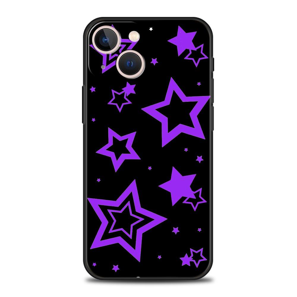 Style Stars Pattern Phone Case For iPhone 17 16E 15 16 14 13 12 11 Pro Max 7 8 Plus Soft TPU Back Cover