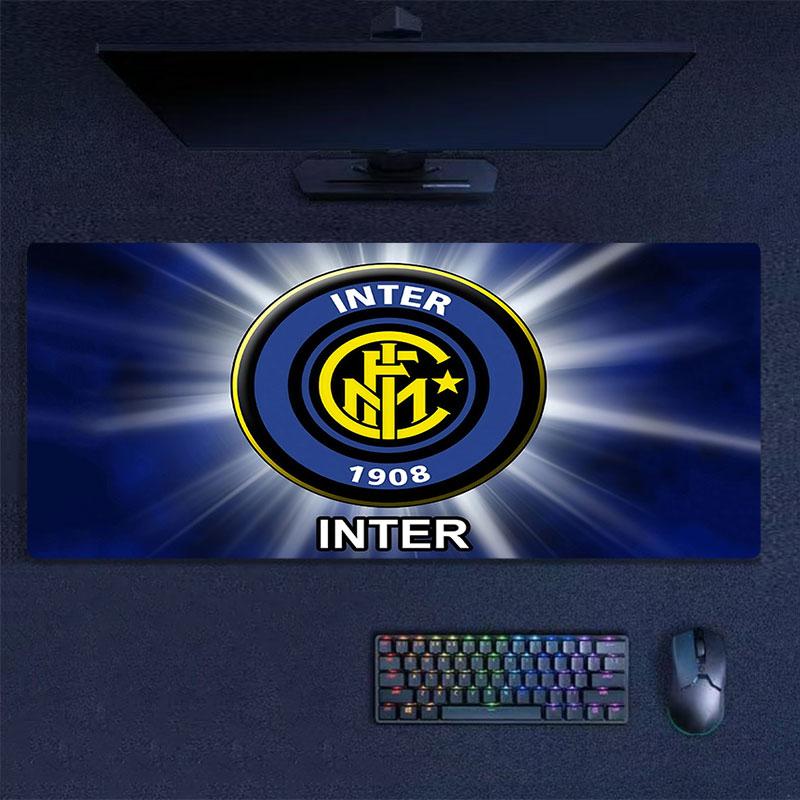 FC Internazionale Milano Mouse Pad, Large Gaming Desk Mat, Non-slip XXL Mousepad for Laptop & Tablet, Mini PC Playmat with Stitched Edges