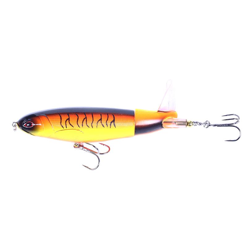 1Pcs Whopper Plopper 10Cm/13G Topwater Fishing Lure Artificial Hard Bait Plopper Soft Rotating Tail Fishing Tackle Fishing Bait
