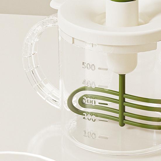 Press Egg Beater, Manual Push Down Mixer for Baking, 500ml Measuring Cup with Whisk, Multifunctional Stirrer for Pancake Milk