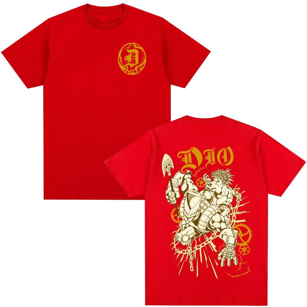 

Anime Jojo Bizarre Adventure Dio Brando T Shirts Unisexs Women Casual 100 Cotton Short Sleeves Oversized Tshirts Tops Streetwear S