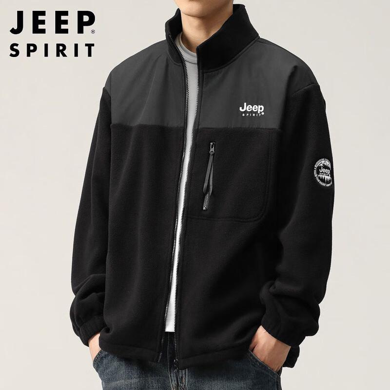 

JEEP SPIRIT Men s Loose Fleece Cardigan Jacket L