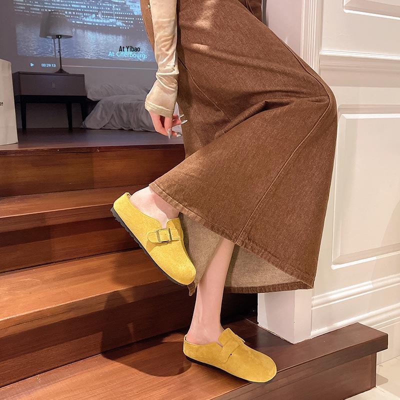 Women's 2025 Spring/Summer Retro Thick-Soled Height-Increasing Birkenstock Sandals - Lightweight Closed-Toe Design