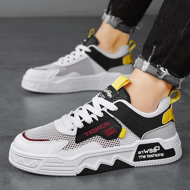 Fashion Summer Breathable Men's Vulcanized Shoes Designer Trendy Hot Sale Platform Shoes Mens Casual Sneakers Fashion Student Board Shoe