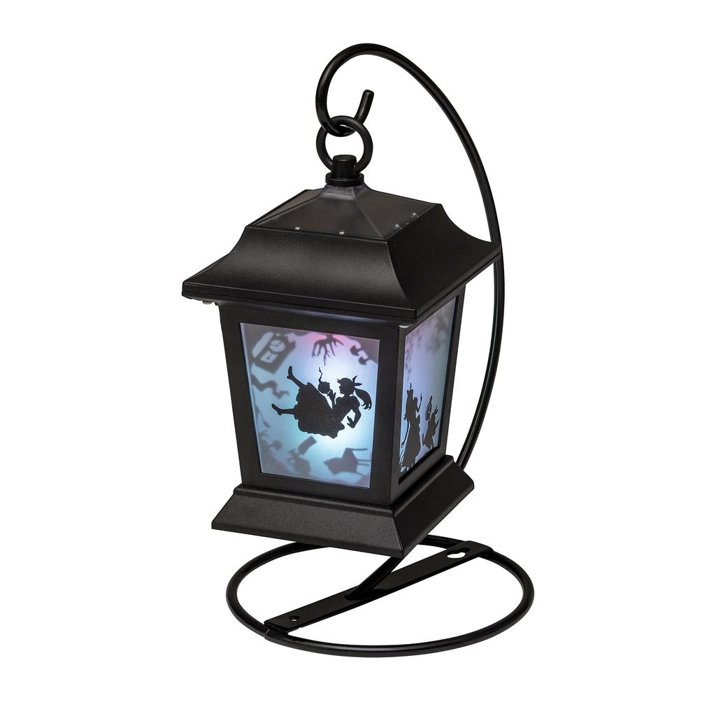 Takasho Solar Light Outdoor Alice Silhouette Lantern Black Garden Light Outdoor Indirect Lighting Waterproof Alice in Wonderland Resin/Glass/Steel TA-