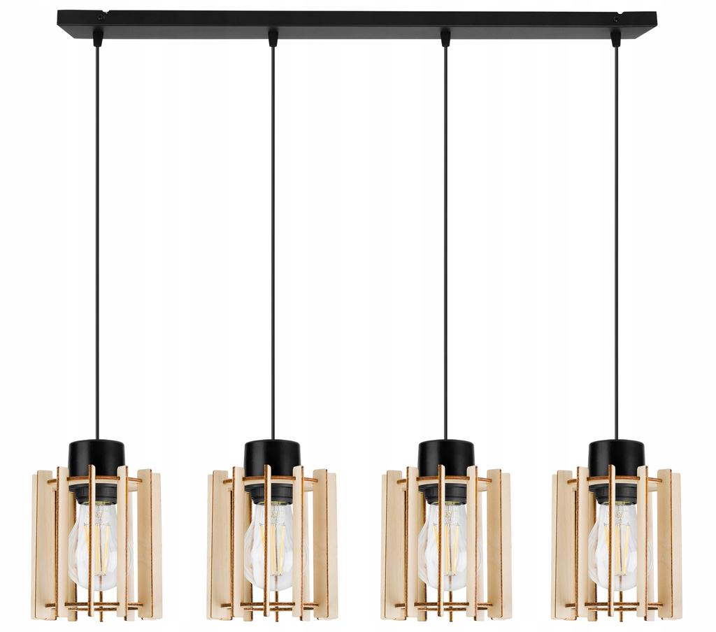 Hanging Lamp, Ceiling Chandelier, Wooden, Led Lampshade