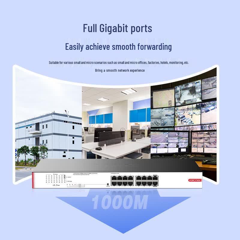 H3C S16G-HP-U 16-Port Gigabit Unmanaged PoE Switch